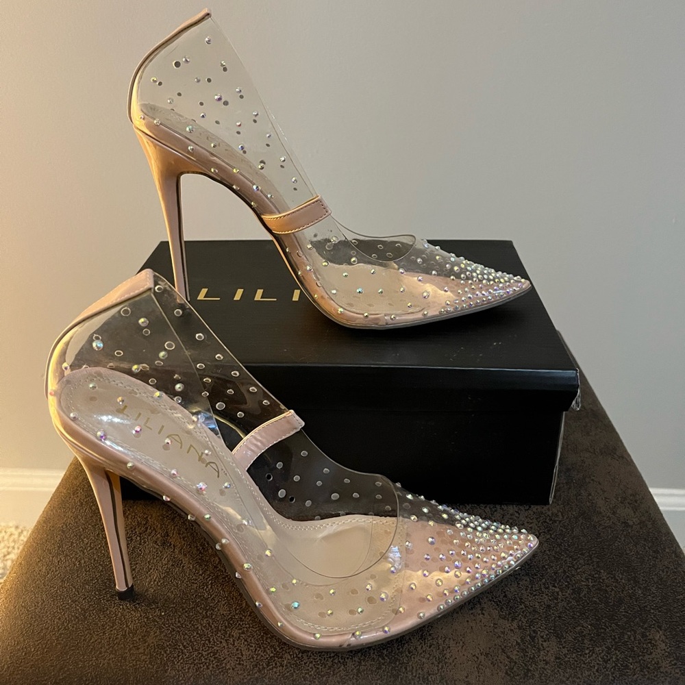 Clear Sparkling Heels